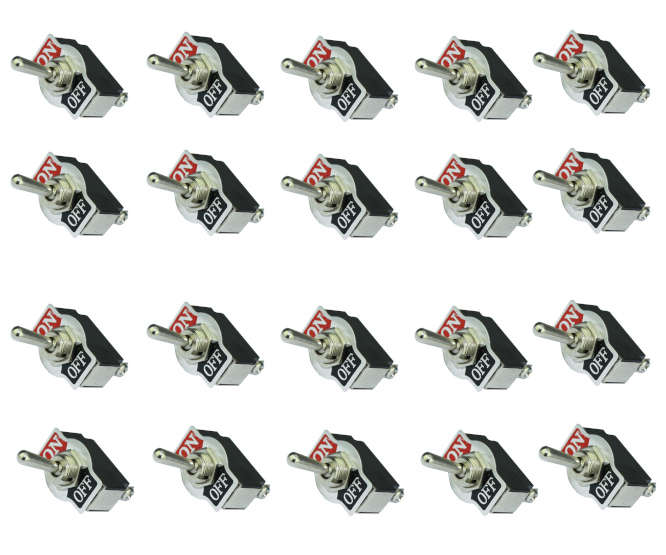TOGGLE SWITCH MEDIUM SPST SCR ON-OFF LEGEND - 25/BOX KN3B-101A