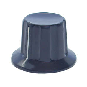 KNOB PLA BLK LIN TAPER SCR KNOB-TAPER-28x18