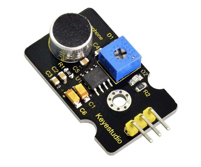 MICROPHONE / SOUND SENSOR AND AMPLIFIER FOR ARDUINO KS0035