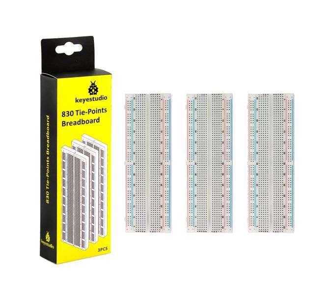 H/QUALITY BREADBOARD 830 POINT SOLDERLESS - 3/BOX KS0330