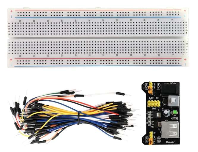 BREADBOARD+65 JUMPER CABLES+B/MODULE KS0332