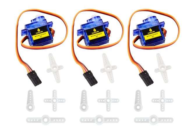 3PCS MINI SG90 9G 90-DEG SERVO MOTOR BLUE KS0326