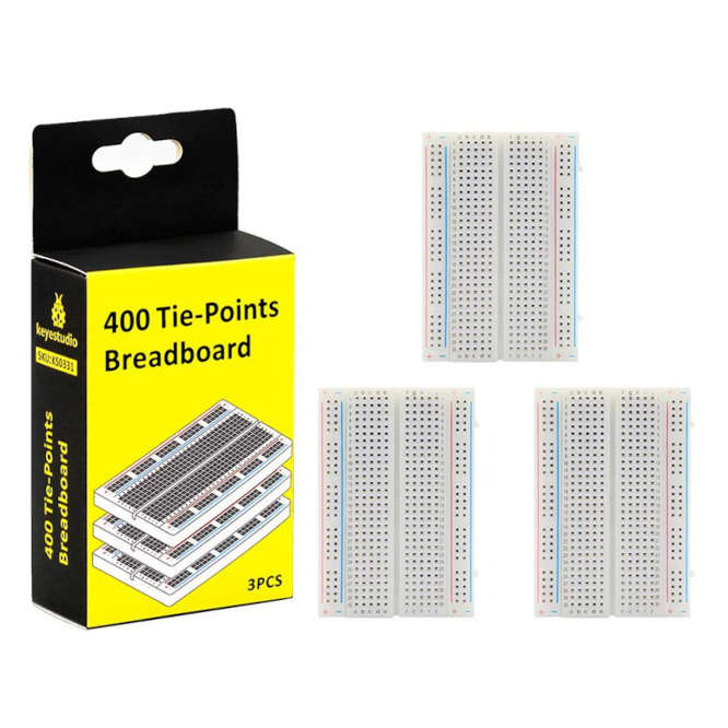 400 HOLES MINI BREADBOARDS - 3 IN A BOX KS0331