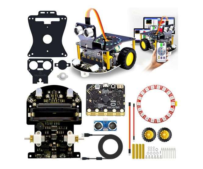 MINI SMART ROBOT CAR KIT V2 - WITH MICRO:BIT MAIN BOARD KS4019