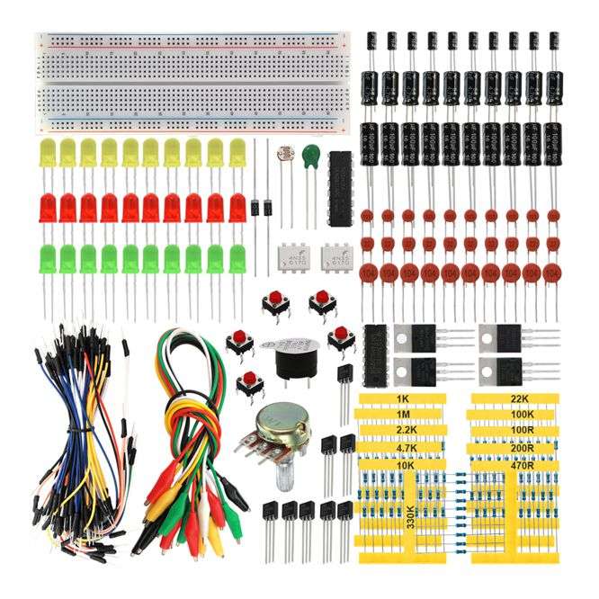 ELECTRONIC COMPONENTS ASSORTMENT BASIC PROJECTS  KT0062