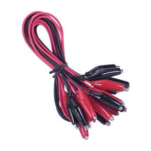 LEAD CROCODILE CLIP 10-SET R/B  L410X 500MM LONG