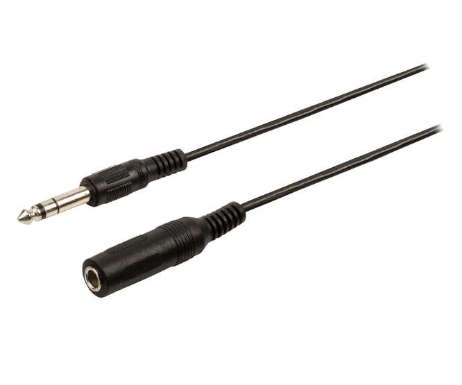 LEAD / CABLE 6.3mm STEREO PLUG TO 6.3mm SOCKET L44866