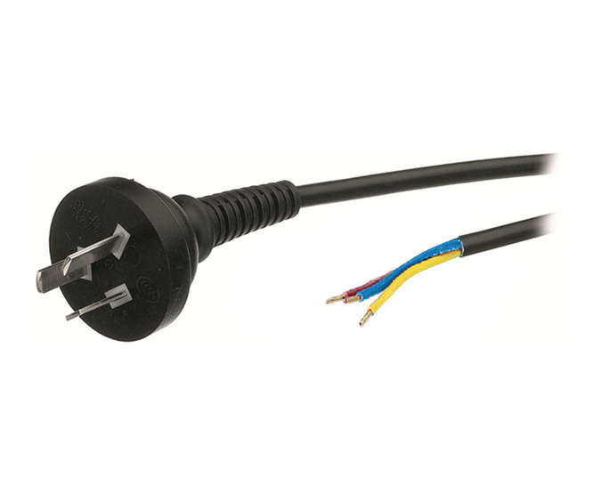 POWER LEAD STRAIGHT 3x1.00mm 10A 3P FLAT OPEN END L45132
