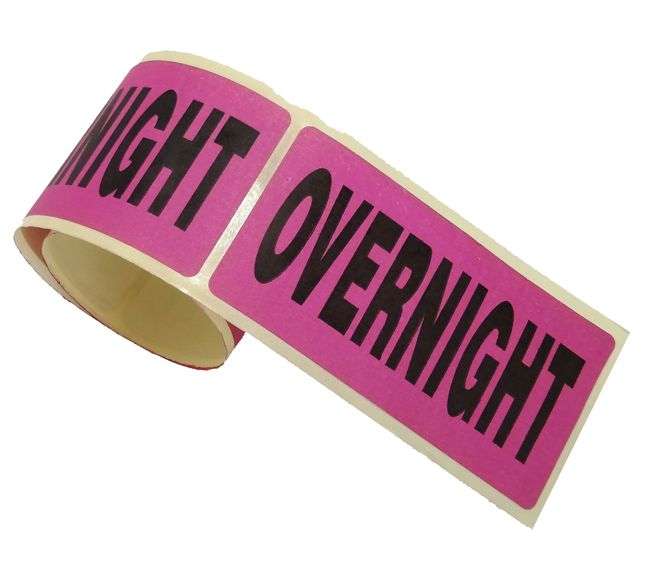 LABEL STICKER OVERNITE PRINTED OVERNITE-01-R0