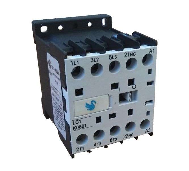AC CONTACTOR 6A 400VAC COIL 3P, 3-NO & 1-N.C AUX LC1-K0601-400V