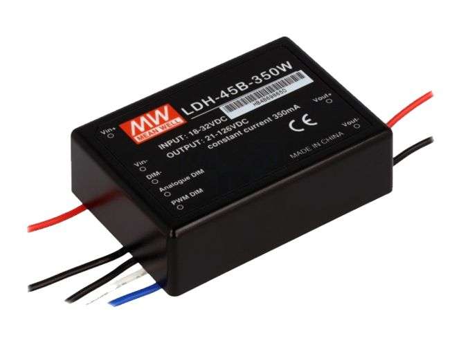 DC-DC CONVERTER CC I=24VDC O=12-126VDC 350mA 45W LDH-45B-350W