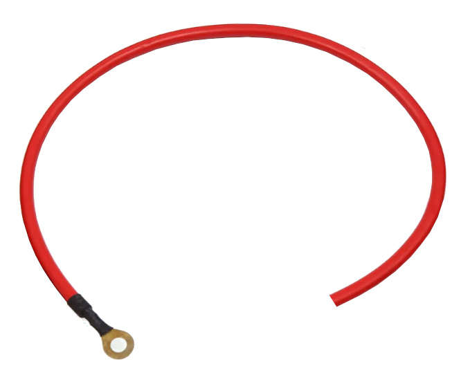 LEAD RING BATTERY TERMINAL OD=4mm 300mm RED LEAD-RING-RD
