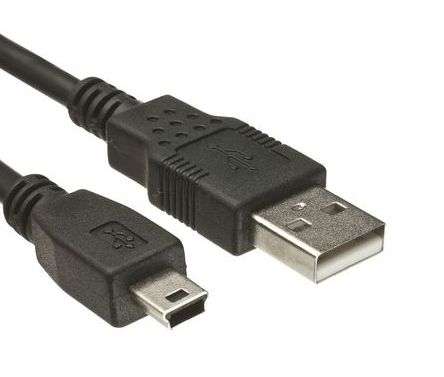 LEAD USB A-PLUG to MINI B-PLUG 3M BLACK ZQ-408-3M