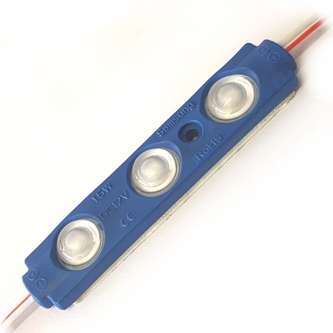 LED MODULE 3x COOL BLUE, 460-465nm 1.2W in-line 7013-5630-BLU-1.2W