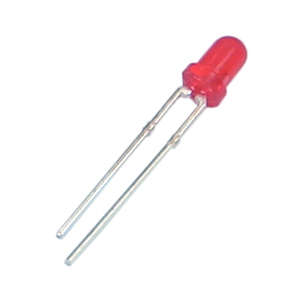LED 3mm DI-RD RND 250mcd 60D - DEBULK CZ304UR2