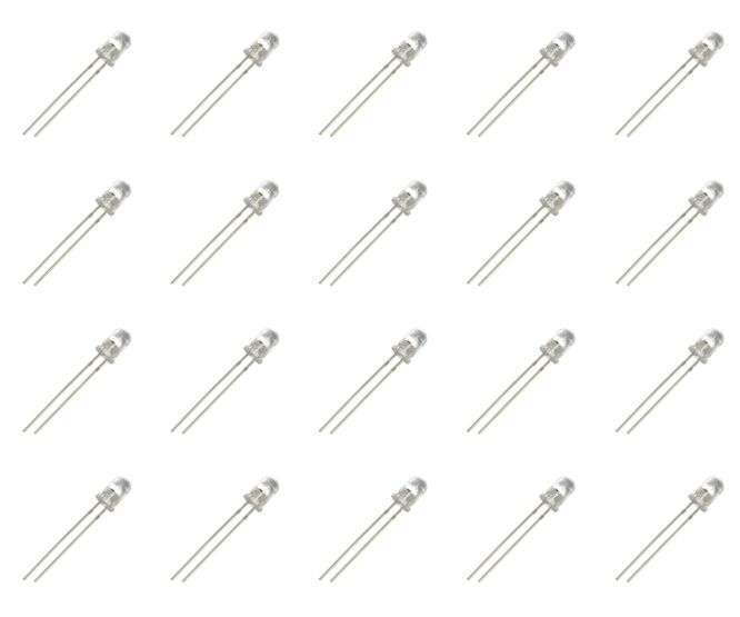 LED 5mm CL-RED 630nM 14Kmcd 30-DEG - 1K/BAG 200829