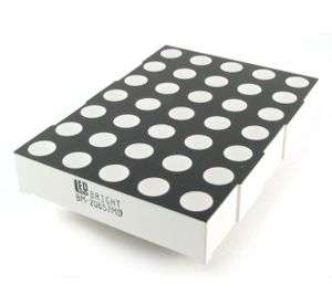 DISP LED DOTS MATRIX 5x7 RED 53x38mm SEM-2057BRBC-2