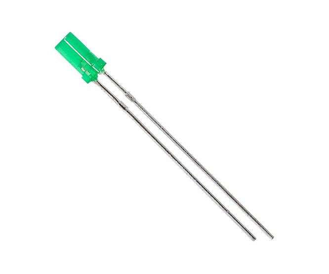 LED 3mm DI-GREEN ROUND FLAT TOP BL-C2132