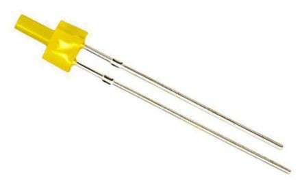 LED 2mm DI-YELLOW FLAT-TOP ROUND 590nm 7mcd 70-DEG LUY13D