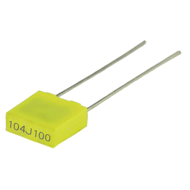 POLYESTER FILM CAPACITOR 100nF 100V P=5mm CL712A104J05L