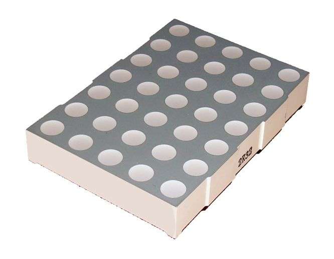 DISP LED DOTS MATRIX 5x7 RED CC CH=50mm LJ2051-11