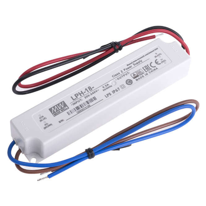 POWER SUPPLY ENC LED CV I=220V O=36V 0.5A LPH-18-36