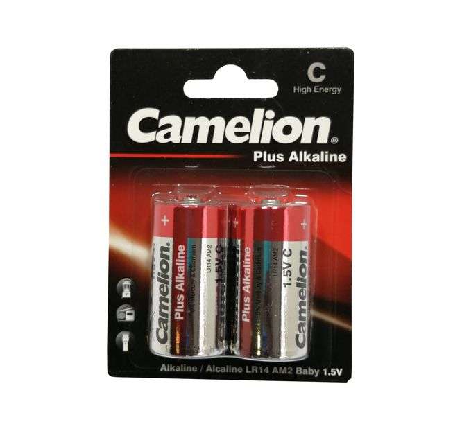 C=SIZE BATTERY 1.5V SUPER ALKALINE 2/PACK  LR14-BP2