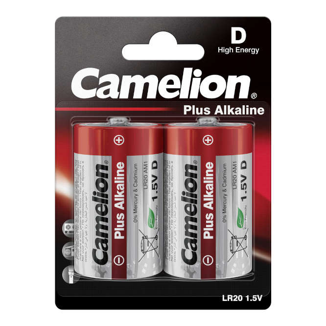 R20=D=BATTERY / CELL 1.5V SUPER ALKALINE 2/PACK LR20-BP2