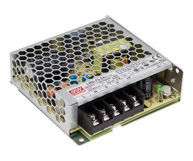 POWER SUPPLY ENCL. I=220 O=24V 3A2 75W LRS-75-24