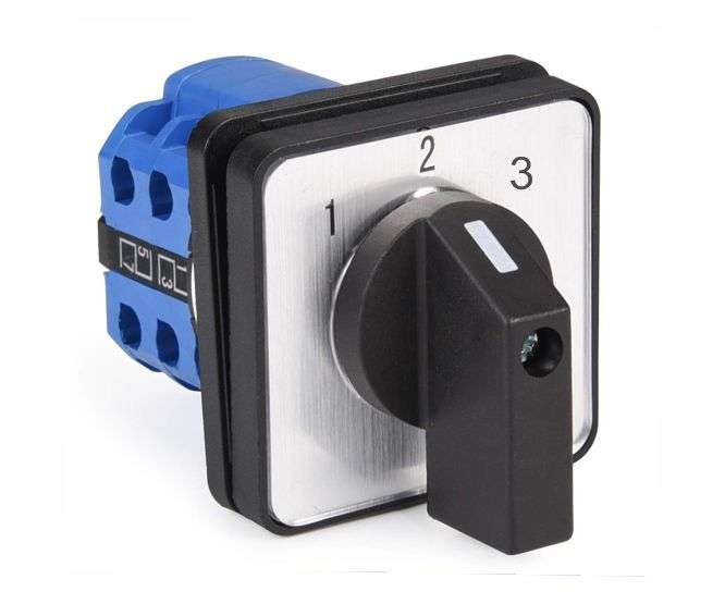 ROTARY SWITCH 48x48 3-POS 3-POLES 1-2-3 20A 660V LW26-20 D222/3