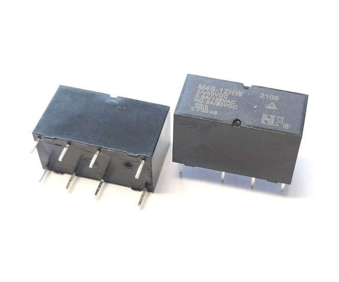 RELAY DPDT 3A 24VDC RECT 8PCB M4S-24HW