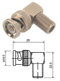 ADAPTER BNC-PLUG TO .F-SOCKET R/A M557527