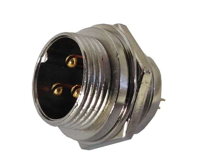 M16 3W P/M-MIC-PLUG 5A 125V AVIATION CONNECTOR GOLD PINS M5902BX