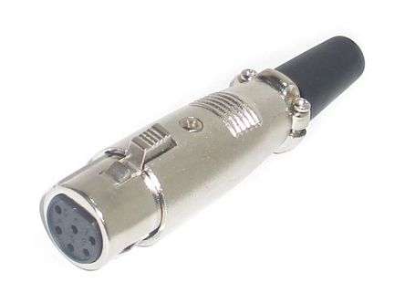 SOCKET IN LINE 6-WAY XLR M5909F