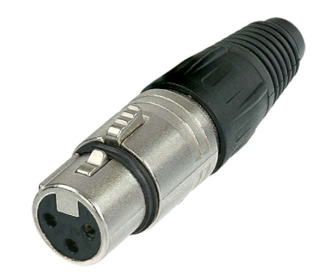 SOCKET MICROPHONE 4-P IN-LINE M59112B-BLACK