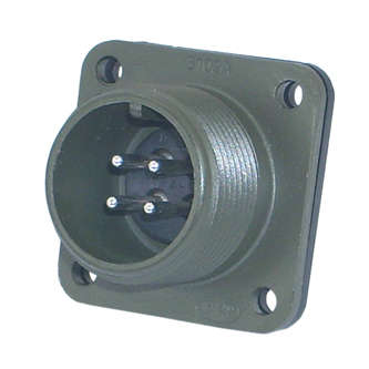 PLUG CIRC M22 4W FLANGE M595813C