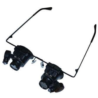 MAGNIFYING GLASSES WITH LED lights and x20  9892A-II / 170121