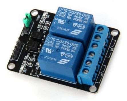 DUAL 5VDC 10A RELAY DEVELOPMENT MODULE   MD0004 / 180602