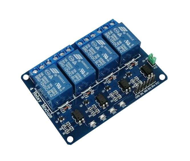 4-CHANNELS RELAY PCB MODULE 12V COILS MD0010-12VDC