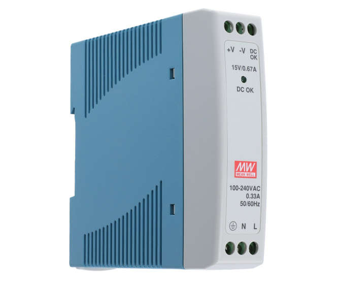 POWER SUPPLY D/R IN=220VAC OUT=5V 2A MDR-10-5