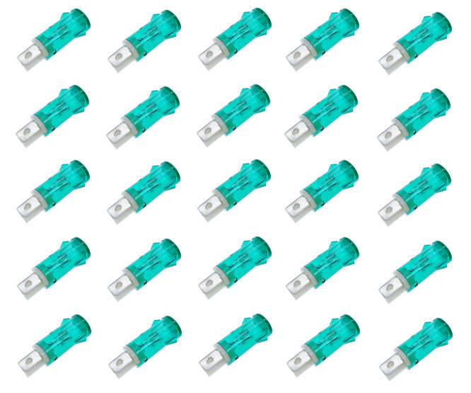 PILOT LIGHT CLIP-ON 220V D=12.7MM 220V GREEN - 100/BAG MDX14A-GREEN