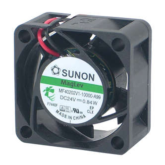 24VDC AXIAL FAN 40sqx20mm VAPO 8.9CFM LEAD  MF40202V1-10000-A99