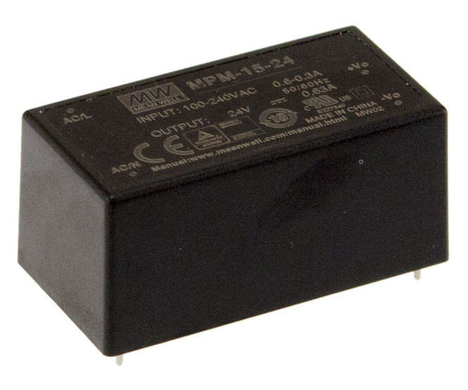 POWER SUPPLY PCB I=220 OUT=24VDC 0.63A MPM-15-24
