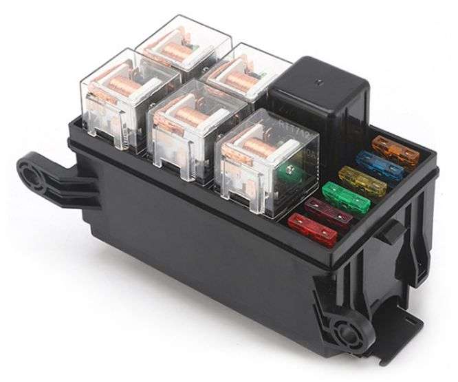 AUTOMOTIVE 12V FUSE BOX W/RELAYS RB-R6F6-2-RF