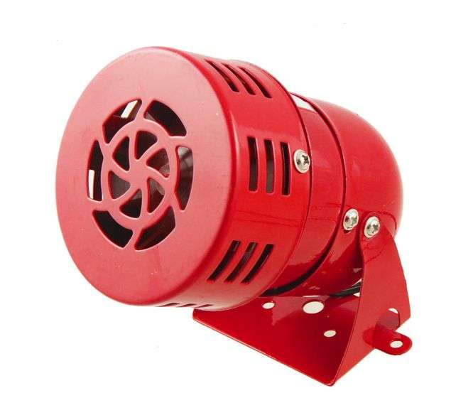 MINI MOTORIZED SIREN 220VAC 75x114x83mm RED  MS-190-M