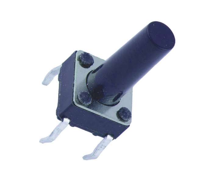 PCB TACTILE SWITCH 6x6mm H=13mm BLK MTS-1102G (TS-7G) 13