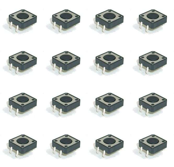TACTILE SWITCH DIL 12x12x4.3mm - 500P/BAG KFC-012-4.3