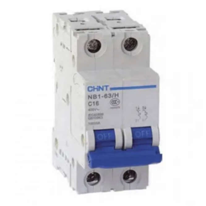 MINI CIRCUIT BREAKER 16A 2P 10KA C CURVE NB1-63H-216