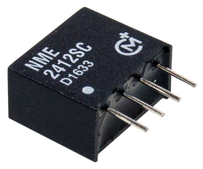 DC-DC CONVERTER DIP I=24 O=12 0A08 1W NME2412SC