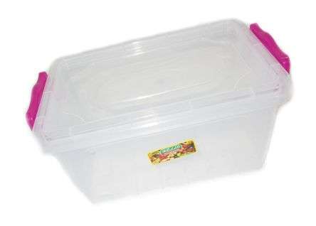 5LT CLEAR PLASTIC STORAGE BIN 270x180x115mm JO0754-VA